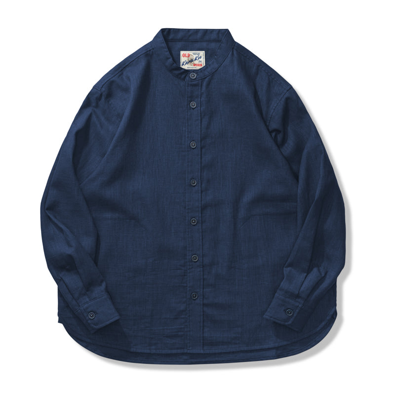 予約】植物藍染め 綿麻ベースボールシャツ – Karakubuy