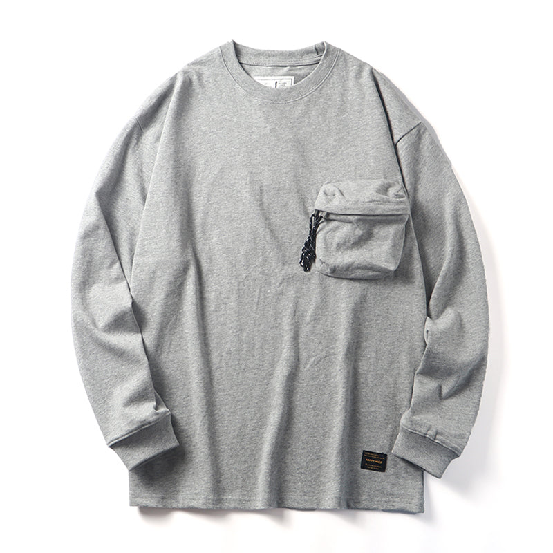 ヘビーウェイト　立体ポケットロングTシャツ