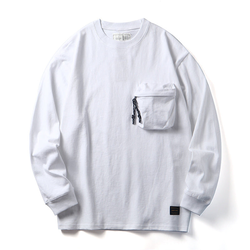 ヘビーウェイト　立体ポケットロングTシャツ