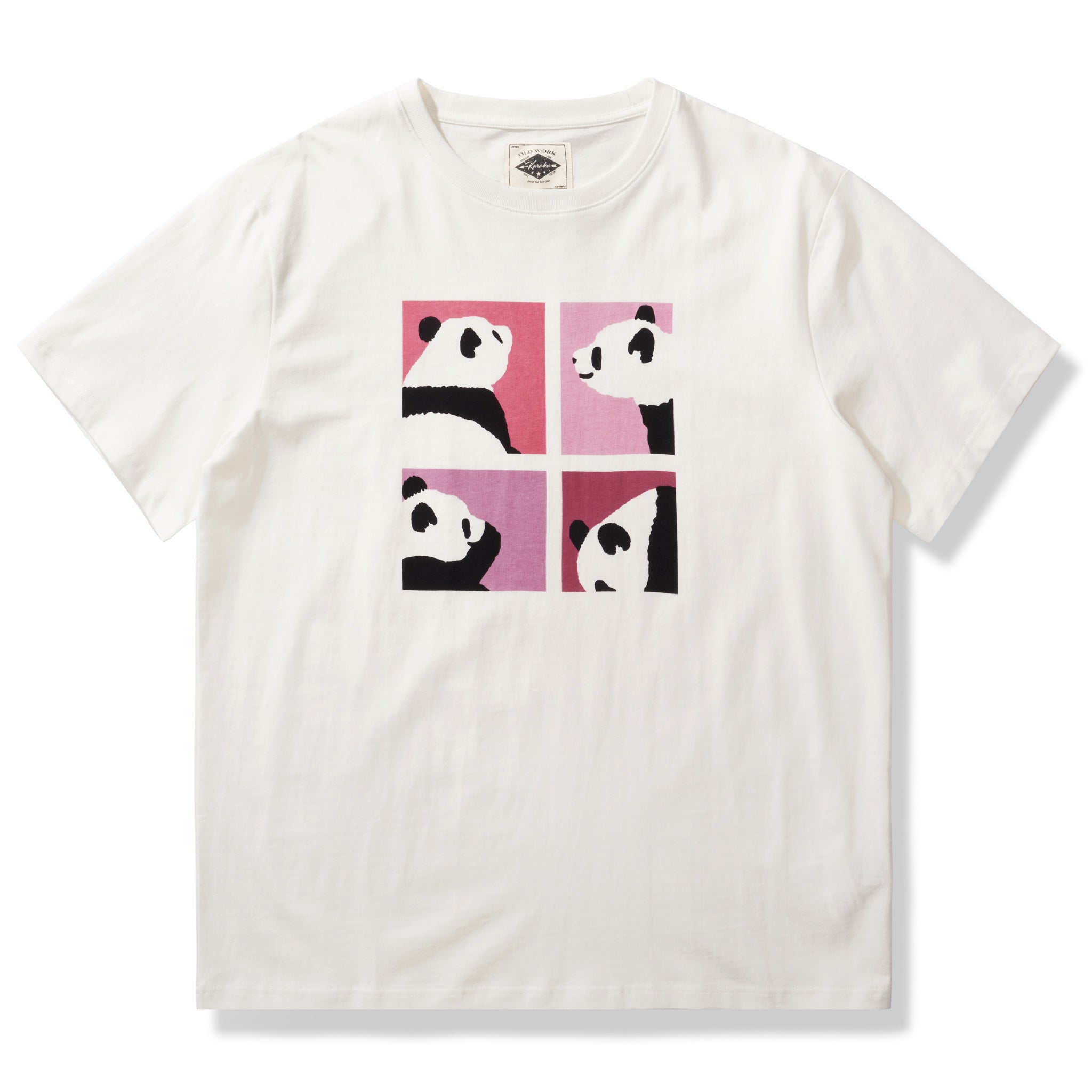 4グリッドパンダプリント コットンTシャツ – Karakubuy
