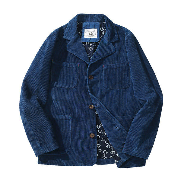 コーデュロイ 藍染ビンテージフレンチワークジャケット – Karakubuy